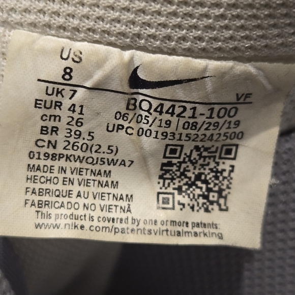 Nike Air Force 1 Low White Grey Black Mns Sz 8 'Under Construction' #BQ4421-100 - Picture 7 of 8